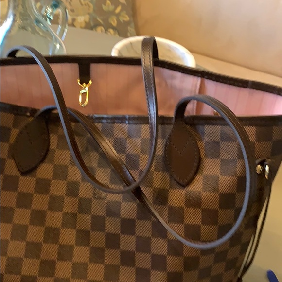 Louis Vuitton Neverfull MM Damier ebene rose - Picture 9 of 11